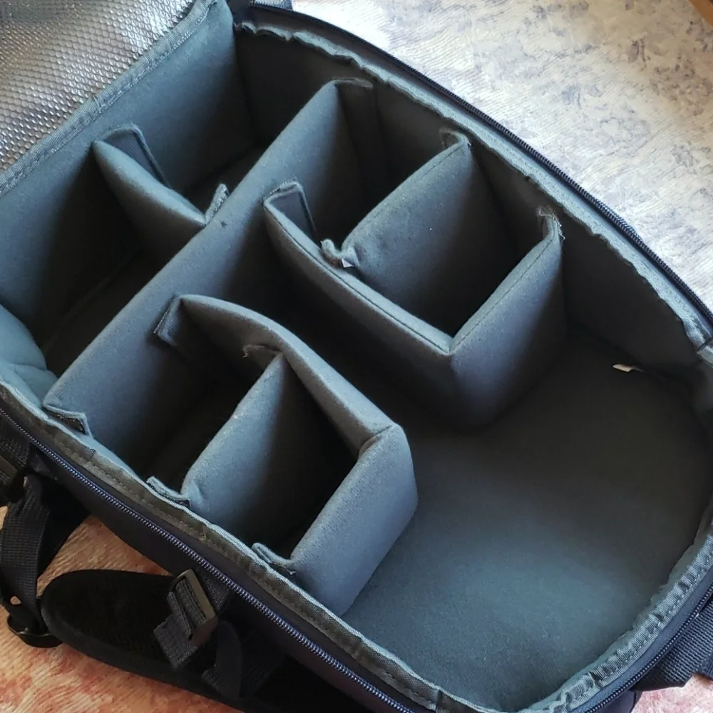 Camera and accerories blue backpack